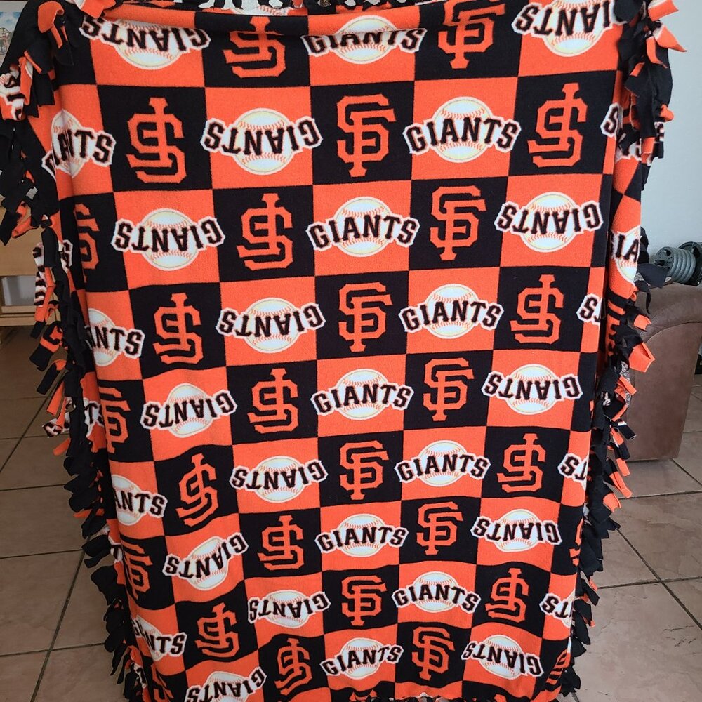 Handmade San Francisco Giants Tie Blanket - Picture 2 of 7